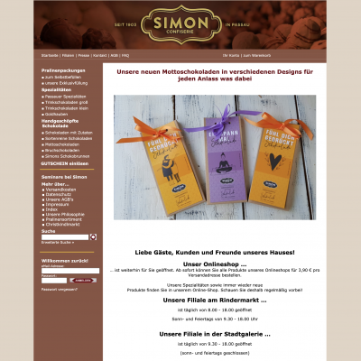 Homepage Confiserie Simon
